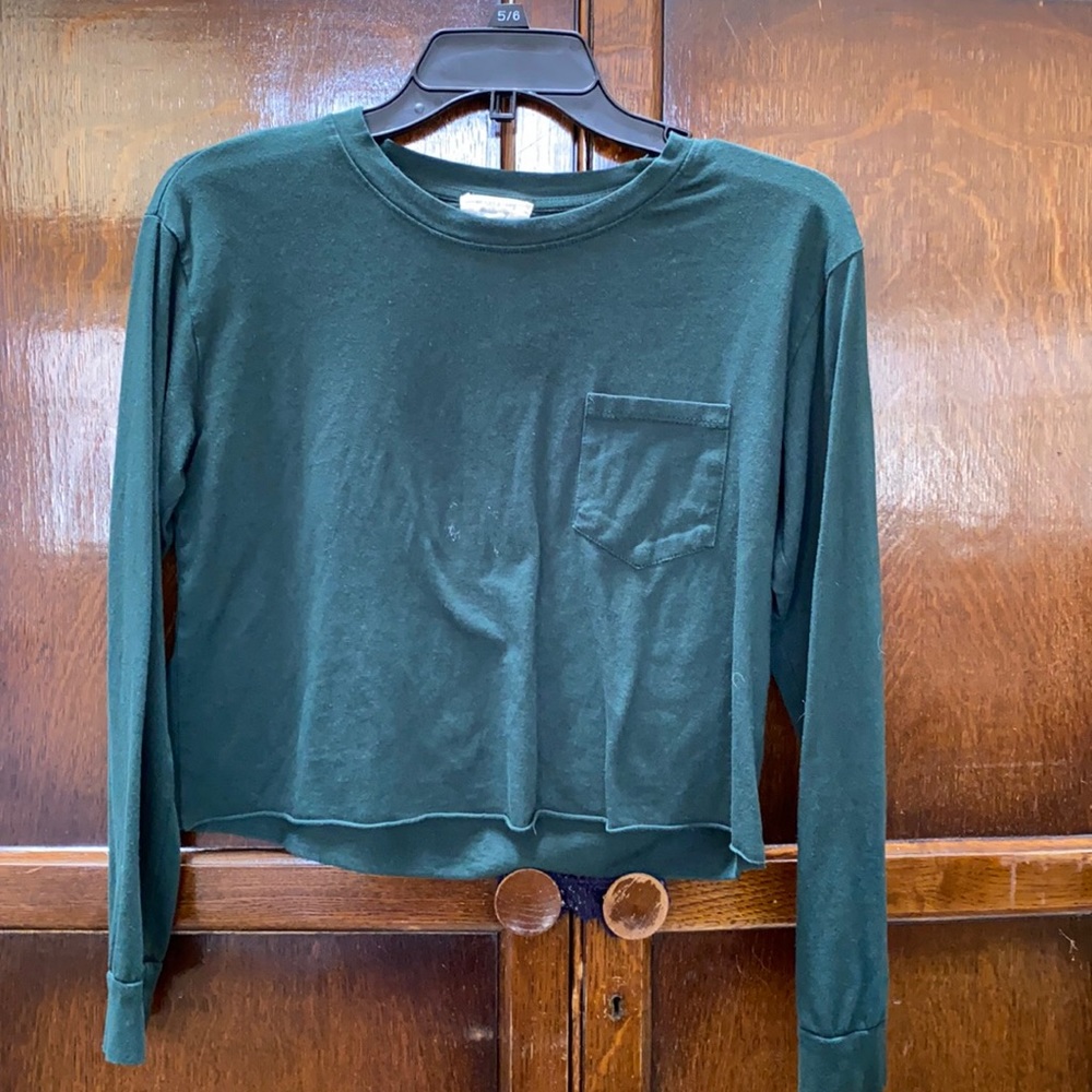 Long Sleeve Green Tee